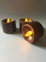 120pcs Battery Operated wavy edge Votive tea light Flameless Led Candle Flickering Xmas Christmas Halloween table Decor-Amber