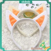 OKDEALS ชุดคอสตูม ที่คาดผมหูแมว ตุ๊กตาผ้าพลัฌ ล้างขึ้น ห่วงรัดผม น่ารักน่ารักๆ เครื่องสำอางสำหรับแต่งหน้า ที่คาดผมหู ผู้ใหญ่เด็กๆ