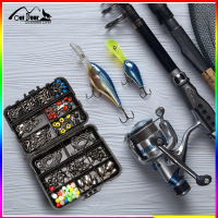 [Local delivery]162ชิ้นอุปกรณ์ตกปลาชุดตะขอหมุนตกปลา Sinker Tackle Box