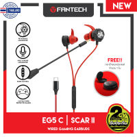 ⭐5.0 | FANTECH รุ่น EG5C หูฟังอินเอียร์ In Ear Headphones Type C ไมโครโฟนคู่ สายถัก สินค้าใหม่เข้าสู่ตลาด