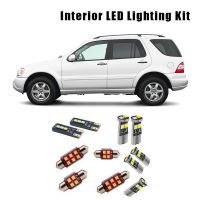 For Benz M-Class ML350 W163 2000-2005 15 Bulbs Error Free Interior LED Reading Dome Map Light Kit License Plate Lamp