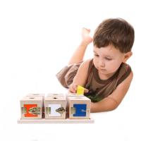 Wooden Play Kit Montessori Toy Wooden Sensory Box With Latch Lock Montessori Coin Box Object Permanence Educational Activity For Kids Ages 3 efficient