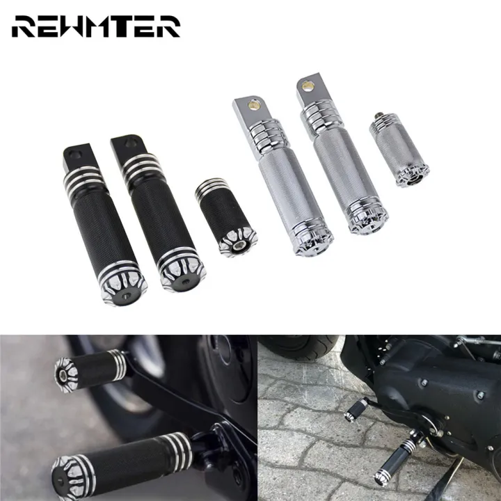 4PCS Steel Front Footpeg Bracket Bolts For Harley Sportster - CNC Machined Silver Screws, Passenger Peg Replacement Hardware