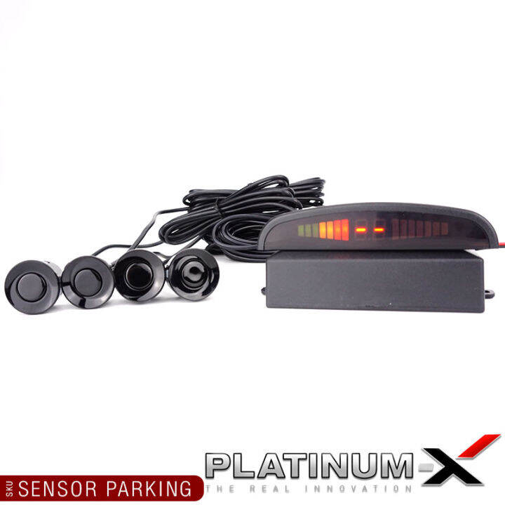 platinum-x-เซ็นเซอร์ถอย-เสียง3ระดับ-ระบบจอแสดงผล-led-เซ็นเซอร์จอด-เซ็นเซอร์รถยนต์-parking-sensor-system-อุปกรณ์-เซ็นเซอร์-เครื่องเสียงรถยนต์