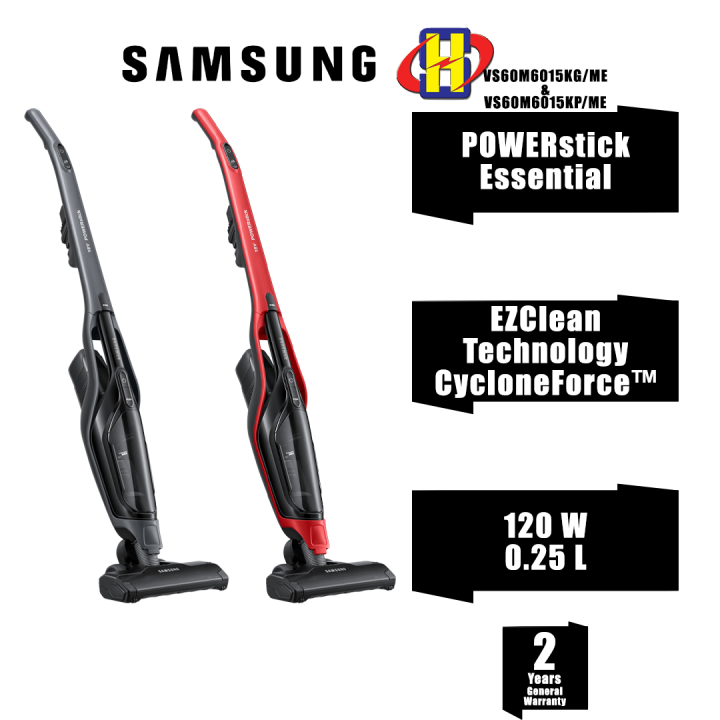 Samsung Vacuum Cleaner (0.25L/120W) POWERstick Essential EZClean Technology VS60M6015KG/ME