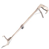 Collapsible Snake Tongs Reptile Catcher Stick Rattlesnake Grabber Pick-Up Handling Tool with Zigzag Wide Jaw