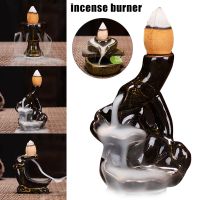 Waterfall Incense Burner Backflow Ceramic Incense Holder Incense Fountain Backflow Incense Cones for Home Decor Office PR Sale