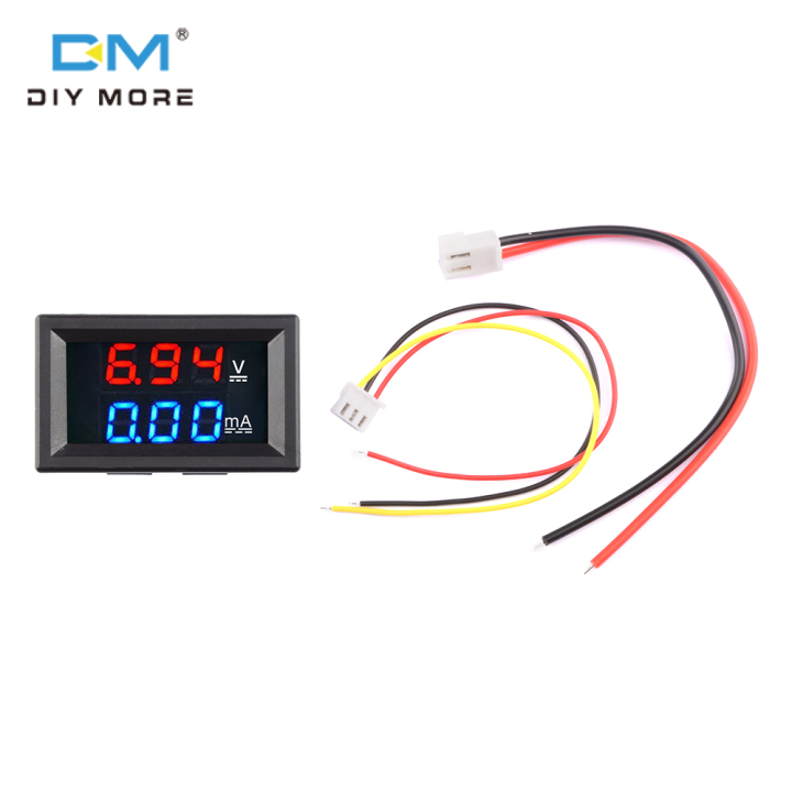 Diymore Mini Digital Voltmeter Ammeter DC 100V 1 0 999mA Voltmeter Current Meter Tester Panel