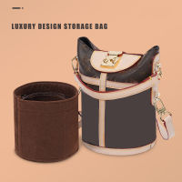 กระเป๋าเก็บเครื่องสำอาง Felt Cloth Bag Liner Multiftion Bag Organize Insert Wash Storage Organize Fits Luxury Bucket Bag Liner