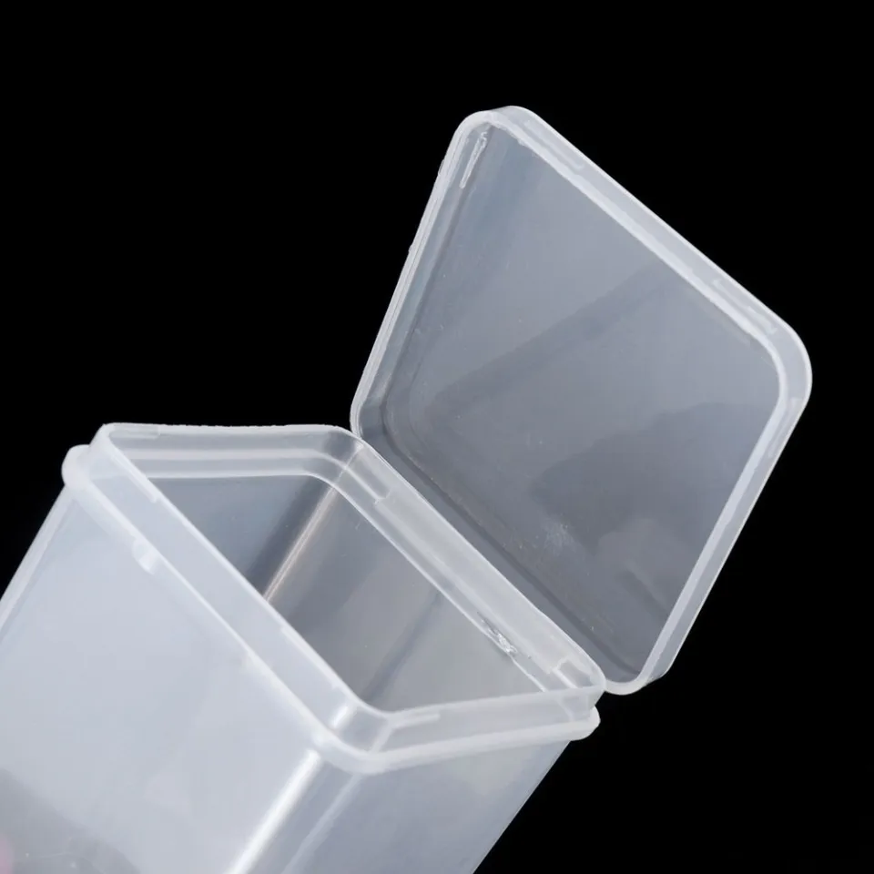 Transparent Nail Art Screw Storage Plastic Pill Chip Box Small