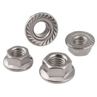 DIN6923 M3 M4 M5 M6 M8  A2 304 Stainless Steel Hexagon Hex Head Serrated Spinlock Flange Nut Lock Nuts Nails  Screws Fasteners