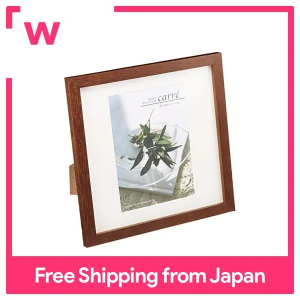 HAKUBA Photo Frame Square Wooden Frame Curry 2L Size 1 Side Brown 2L