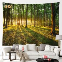 Natural Forest Tree Large Tapestry Wall Hanging Room Decor Hippie Landscape Printed Tapestry Bedroom Home Decoration Aesthetics