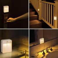 LED Night Light Lamp PIR Motion Sensor Dual Induction Auto Light Sensor Wall Lampara With USB Port For Kids Living Room Bedside