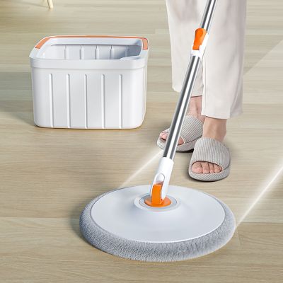 Hand-free Floor Mop Disc Flat Mop Spin Bucket Net Dirt Separation Mop Household Floor Cleaning Detachable Mop Rod Cleaning Tools