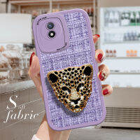 เคสสำหรับ Vivo Y02A Y02T ผ้าฉลุลายเสือดาวสุดสร้างสรรค์ปลอกหุ้มผ้าซิลิโคนนิ่มเคสโทรศัพท์