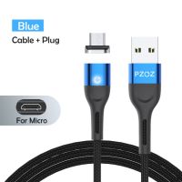 PZOZ อะแดปเตอร์แม่เหล็กเคเบิลไมโคร USB C ชาร์จเร็ว Microusb แม่เหล็ก Type C สายเคเบิลโทรศัพท์มือถือเครื่องชาร์จยูเอสบีสำหรับ iPhone 12 Pro