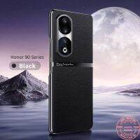 Anteen เคสกันกระแทกหนังหรูหราสำหรับ Honor 90 Pro รุ่นเลนส์ฝาครอบป้องกันแบบรวมทุกอย่างไฟฟ้าชุบแข็งเปลือก PU