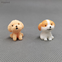 Hippied? 9pcs จำลอง MINI Hound ปั๊กสุนัขขนาดเล็กรูปสัตว์โมเดลรูปของเล่น