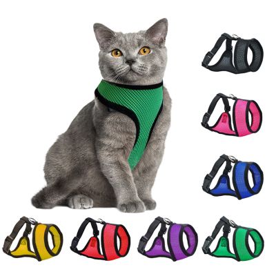 Dog Harness Vest Adjustable Soft Breathable Dog Harness Nylon Mesh Vest Harness For Dogs Puppy Collar Cat Pet Dog Chest Strap