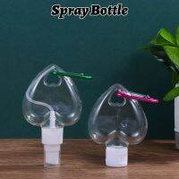 SPOATFANER 50ml Refillable Transparent Travel Alcohol Lotion Jar With Metal Hook Leaf Heart Spray Bottle Empty Container Bottle