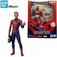 BANDAI ดั้งเดิม SHF Spider Man ไม่มีทางกลับบ้าน Garfield ฮอลแลนด์ Tobey สไปเดอร์แมนของเล่นของขวัญตุ๊กตาขยับแขนขาได้