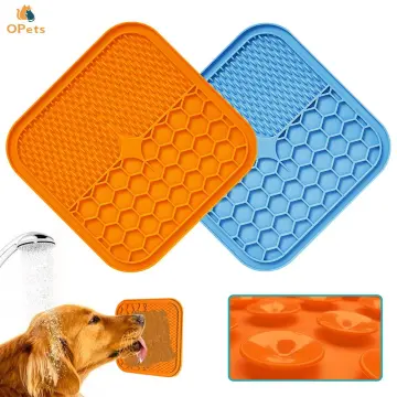 Dog Lick Mat Dog Cat Lick Pad Square Round Sucker Slow Food Pad