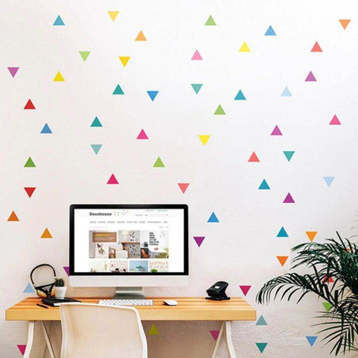 Stiker Dinding Segi Tiga Gliter | Lazada Indonesia