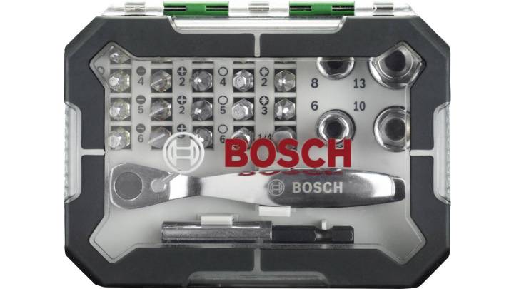 bosch-ชุดดอกไขควง-bosch-รุ่น-driverset27-ชุด-27-ชิ้น-สีดำ-เขียว