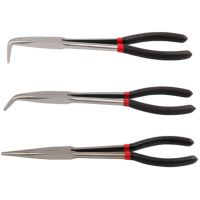 Hot 3Pcs Multifunctional Steel 11 Inch Long Needle Nose Pliers Curved Nose Pliers Auto Repair Tools