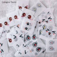 Longjia Tools 42PCS กินข้าวเหนียวกระดาษนึ่งขนมปังการ์ตูนสติกเกอร์อบกระดาษ