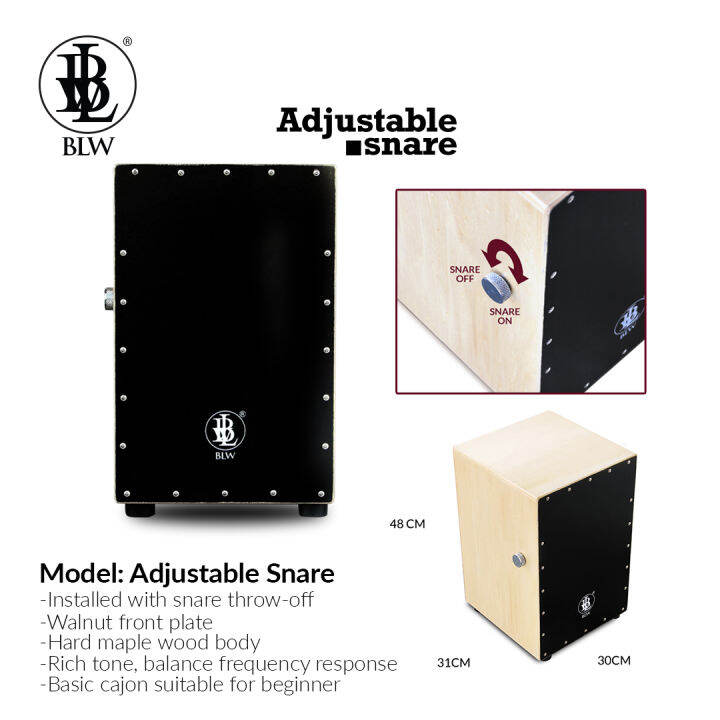 BLW Adjustable Snare Cajon Drum Box Lazada