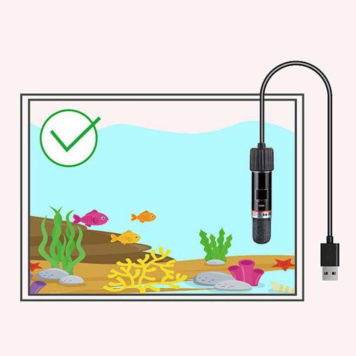 Miusue Aquarium Heater Submersible Thermostat Heater USB Small Fish