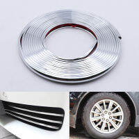 4M8M Car Styling Bumper Moulding Trim Strip Wheel Hub Protection Adhesive Grille Impact Silver Decorative Strip Car Accessories