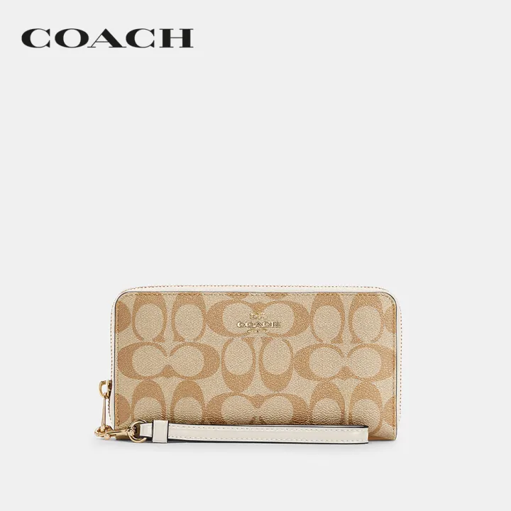 coach-กระเป๋าสตางค์ผู้หญิงรุ่น-long-zip-around-wallet-in-signature-canvas-สีครีม-c4452-imdqc