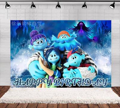 Ruby Gillman Birthday theme backdrop banner party decoration photo photography background cloth