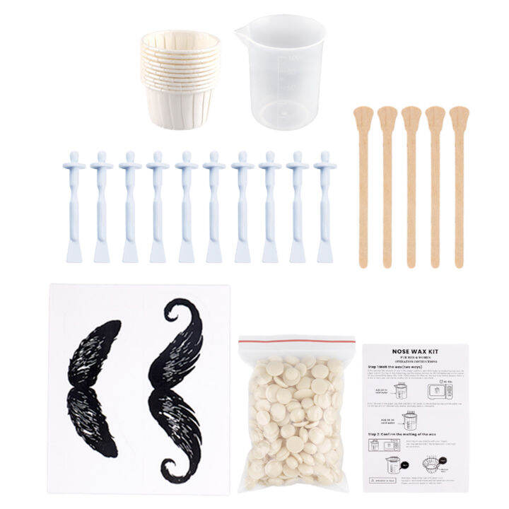 Zhixin 1 Set Nose Hair Remove Kit Painless Longlasting Fast Effect Uprooting Hot Film Hard Wax