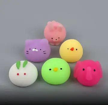 10PCS Cute Mini Animal Squishies Kawaii Mochi Squeeze Toys Stretch