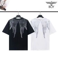 เสื้อที่ีปีกสะท้อนแสงเลเซอร์เสื้อกราฟฟิตีเสน่ห์สีชมพู Boy London เสื้อยืด