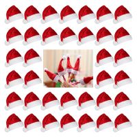 6/12Pcs Christmas Hats Mini Lollipop Santa Claus Hats Bottle Cap Christmas Decorations for Home Dinner Party Table Candy Holder