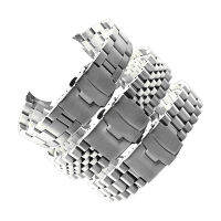 20mm 22mm Stainless Steel Watch Band Strap Silver Polished Mens Luxury Replacement Metal Watchband Bracelet for seiko