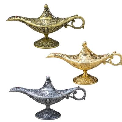 Vintage Aladdin Magic Lamp Collectable Rare Classic Arabian Costume Props Lamp Pot Wedding Table Decoration Delicate Gift for Party Birthday excellently