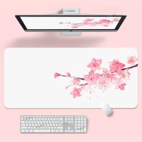 แผ่นรองโต๊ะ SAKURA แผ่นรองเมาส์ญี่ปุ่น บริษัท สีดำและสีขาว Mousepad Pink อุปกรณ์เกมความงาม Mausepad Mechanical Keyboard