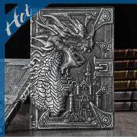 3D Evil Dragon สมุดบันทึกที่มีลายนูน Vintage A5 Diary Journals Handcraft Book