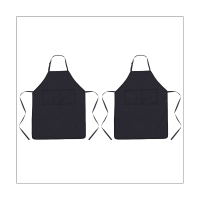 2PCS Kitchen Apron Waterproof Oilproof Apron Kitchen Chef Cooking Apron with Adjustable Neck Strap