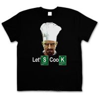 เสื้อยืด LET S COOK CHEF ลายวอลเตอร์สีขาว Meth Heisenberg Bad เสื้อยืดคุณภาพสูง