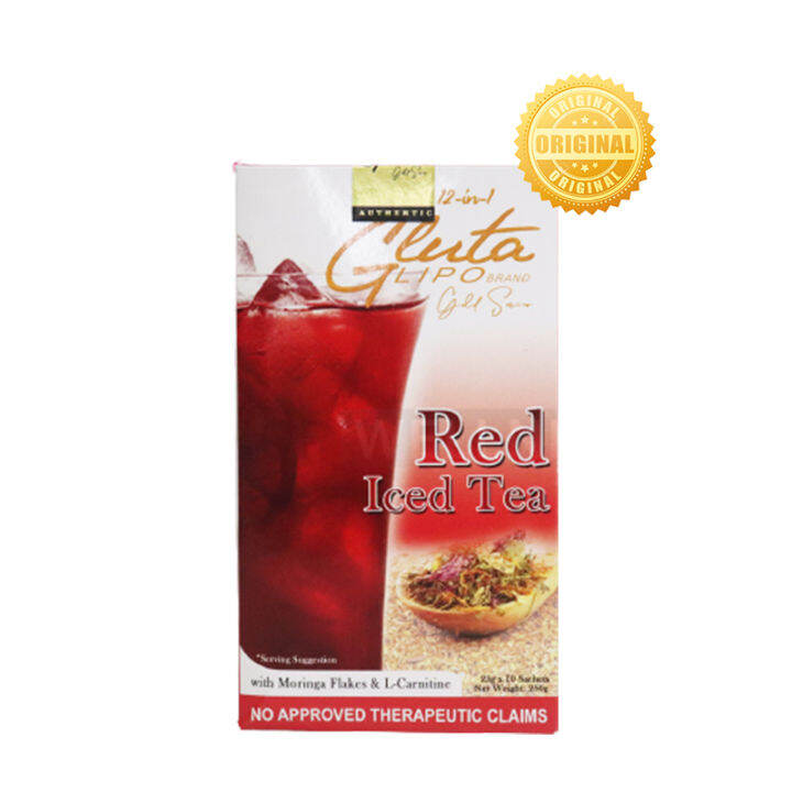 GLUTA LIPO Red Iced Tea (10 Sachets per Box) Lazada PH