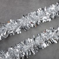 hot！【DT】 Tinsel Garland Metallic Twist Decoration for Indoor Outdoor Ornament