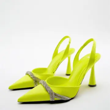 Knife leather heels Balenciaga Green size 39.5 EU in Leather - 36700511