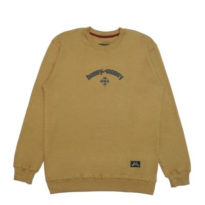 CODTheresa Finger Nsa Ind Crewneck Sweater Honey VS Money Camel Black Men Women Oversize